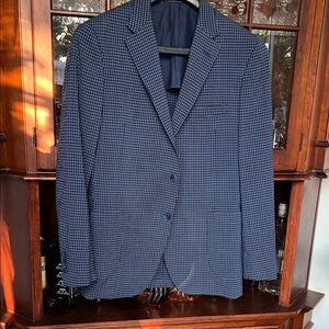 Samuelsohn Navy Checkered Blazer